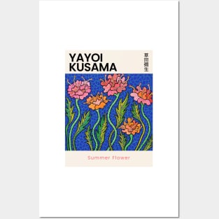 Yayoi Kusama Summer Flower Exhibition Posters and Art